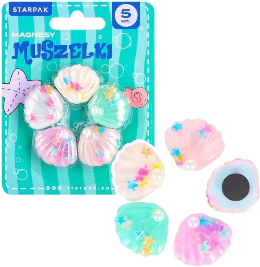 Shell-shaped magnets 30 mm - set of 5 pcs