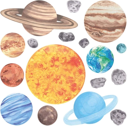 Educational decor with all planets