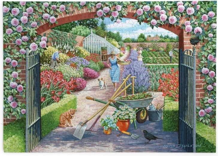 House of Puzzles Puzzle: Garden Hidden Behind the Wall, 250 Extra-Large Pieces