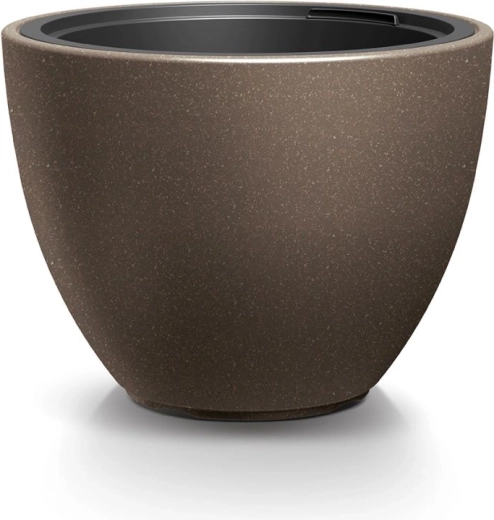 Саксия HEOS Eco Wood с вложка 57 см – цвят кафе