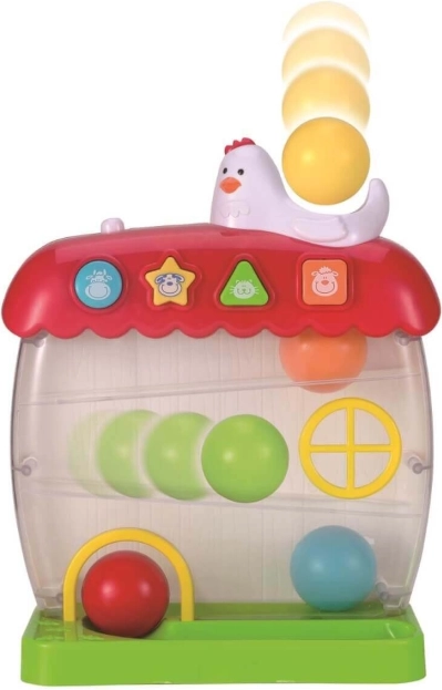 Interactive buttons, shapes, and animals