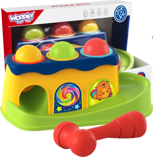 Woopie Детска цветна проходна играчка с чукче Монтесори