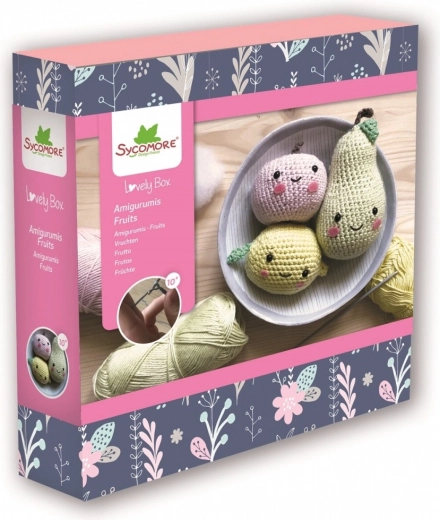 Lovely box плетени на една кука плодове – амигуруми креативен комплект