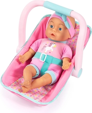 Bayer doll 33 cm with car seat