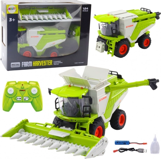 RC комбайн 2в1 с царевичен адаптер, LED, звуци и димен ефект 2.4 GHz