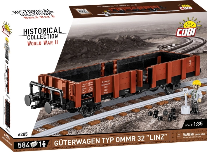 COBI Historical Collection WWII Freight Car Gcterwagen Type OMMR 32 Linz 1:35