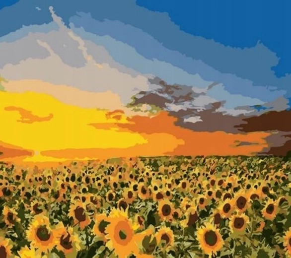 Norimpex Paint by Numbers Sunflowers in a Field 40 × 50 cm