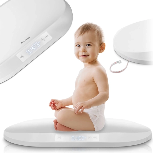 Nukido electronic baby scale with measuring tape and 5 g accuracy