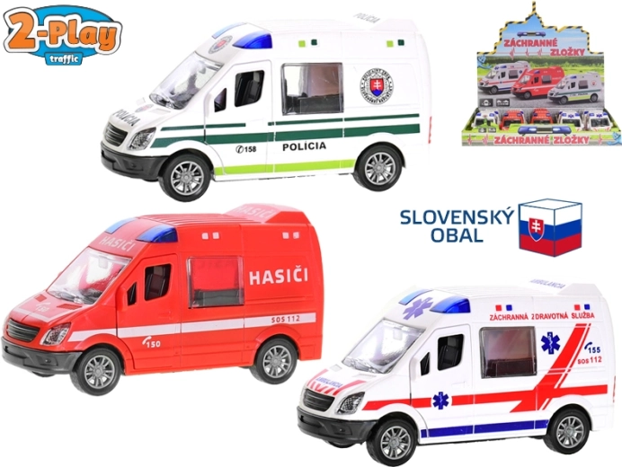 2-Play Traffic rescue pull-back vehicle 12 cm (1:32)