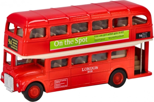Метален модел на лондонския двуетажен автобус (doubledecker) Goki