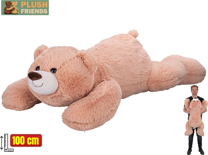 Плюшено мече Plush Friends 100 см, легнало