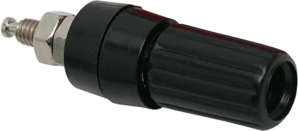 Панелна бананова букса 4 mm, черна