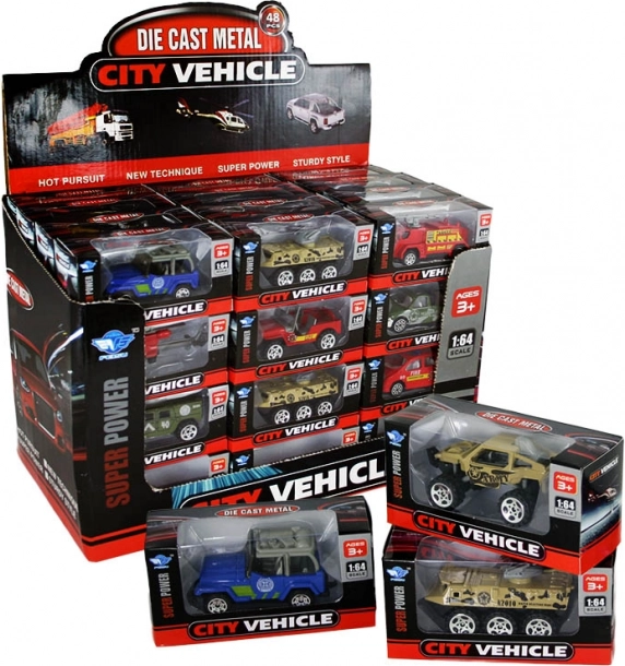 Metal model car or airplane 1:64