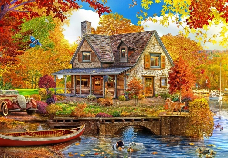 House by the Lake Puzzle 1000 pieces BLUEBIRD