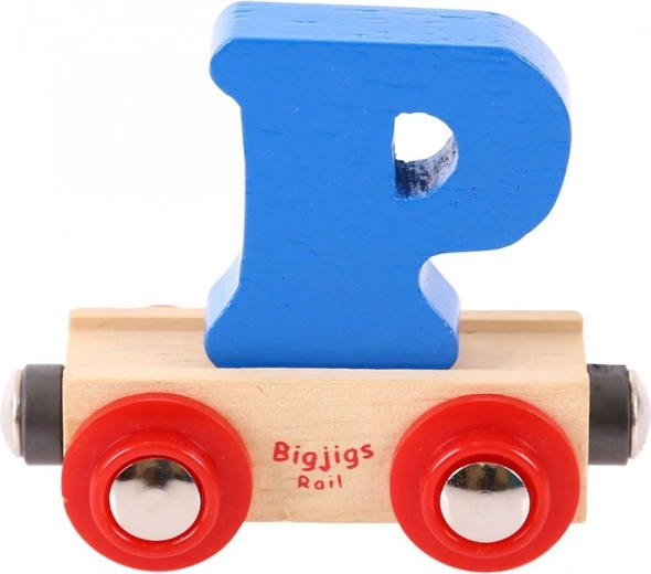 Вагонче с буква P Bigjigs Rail