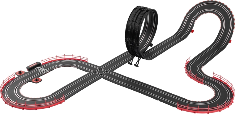 Action-packed track with a loop and crossover