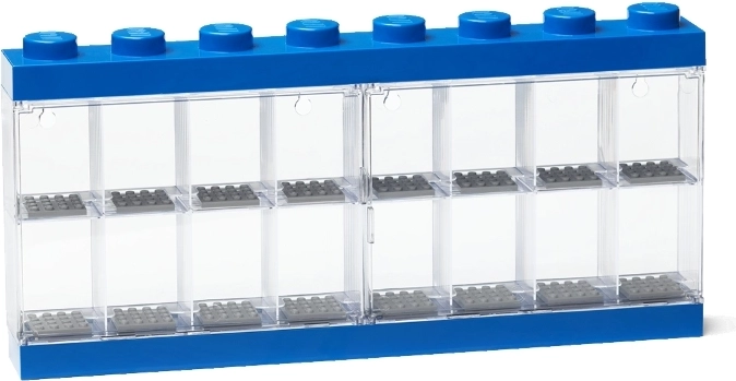 LEGO collectible display case for 16 minifigures – blue