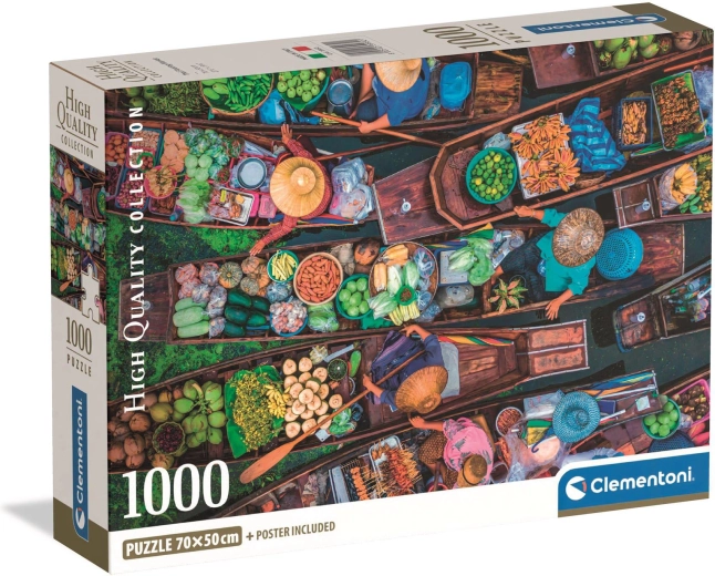 Пъзел Clementoni 1000 части – Тайландски плаващ пазар
