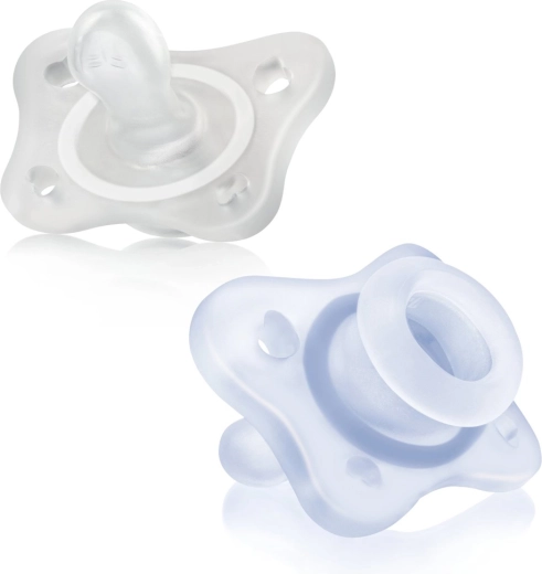 Chicco PhysioForma Mini Soft all-silicone pacifier 0–2 months for boys, 2 pcs