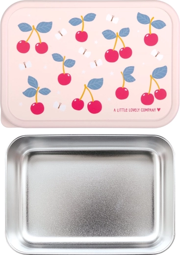 A Little Lovely Company stainless steel lunch box with lid – Cherries