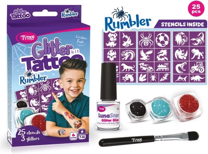 Rumbler комплект блестящи татуировки за деца