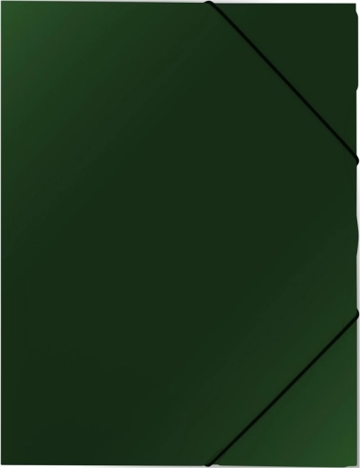 A4 folder with elastic band, green, PP 350 µm