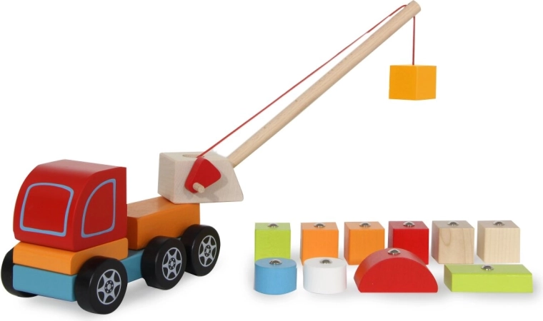 Working crane with magnet
