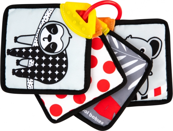 Сензорни текстилни картончета с гризалка CANPOL babies BabiesBoo