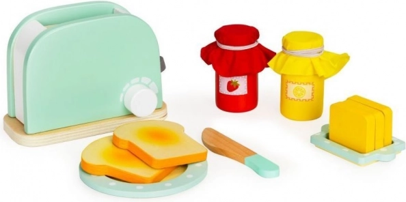 Wooden Toaster with Breakfast Play Set