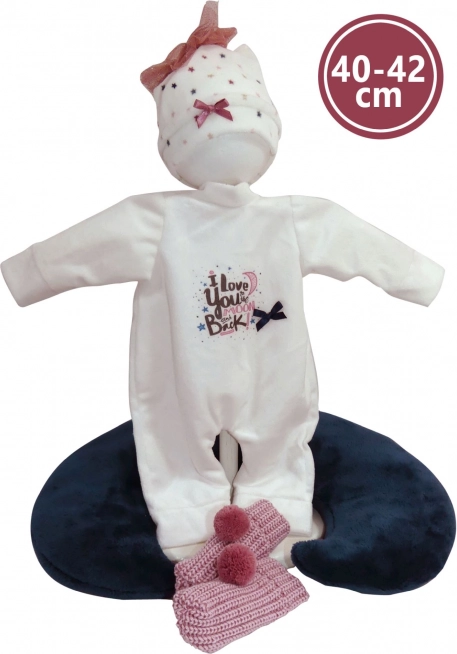 Outfit for NEW BORN doll 40–42 cm, 3-piece set with nursing pillow