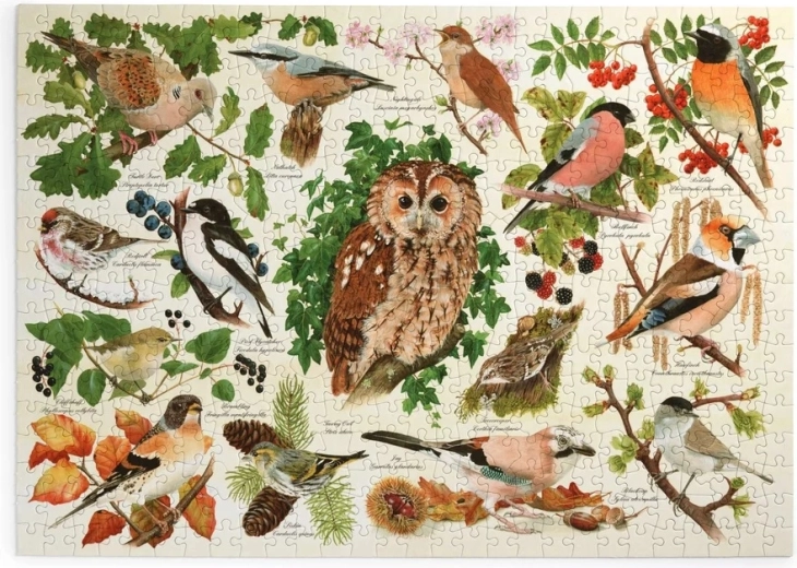 Forest Birds Puzzle, 500 Large Pieces