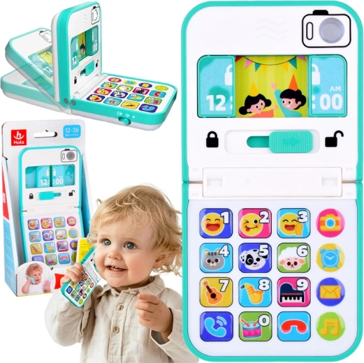 Interactive musical folding phone for children