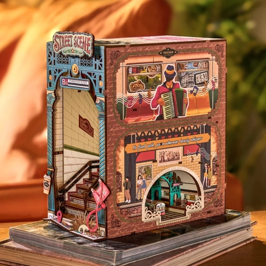 Original decoration between books