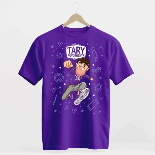Детска тениска Tary Povoroznyk Žvejka tropical лилава 104–110