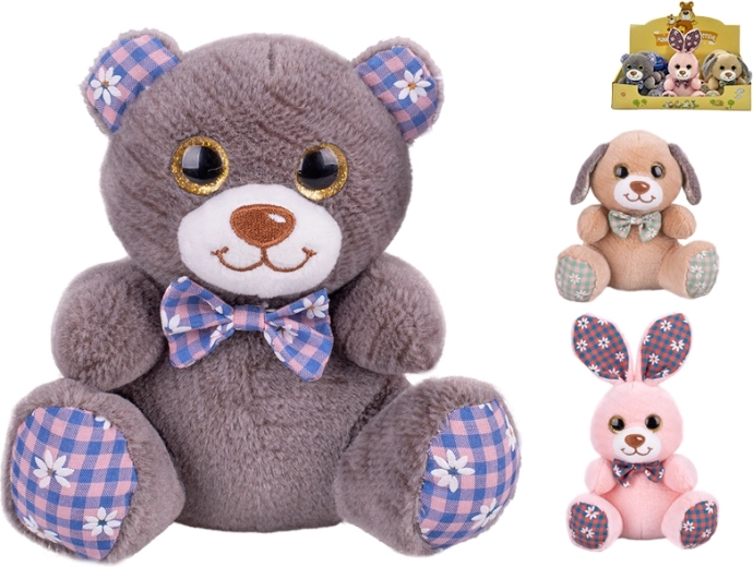 Plush Animal 15 cm with Bow – for Babies