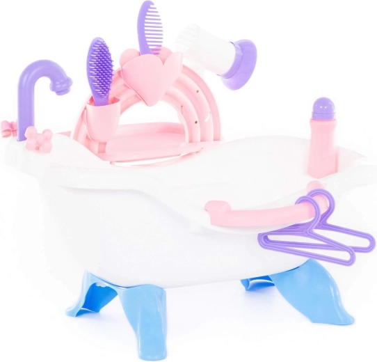 Realistic doll bathing play