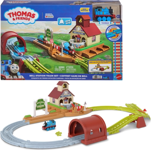Fisher-Price Thomas & Friends комплект релси със станция Dzwonkowo и локомотив Томас