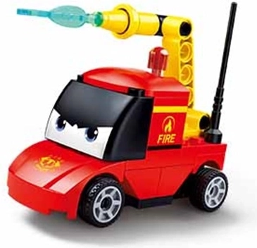 Sluban Pullback Car with Eyes Firemen