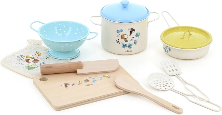Vilac метален комплект съдове My Nature Kitchen