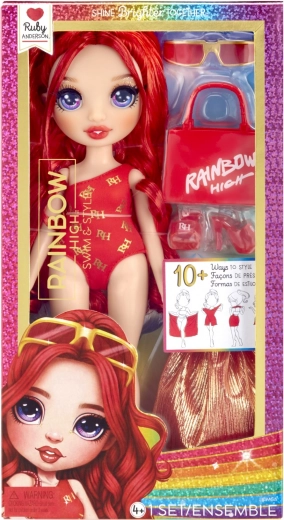 Rainbow High стилна плуваща кукла Ruby Red