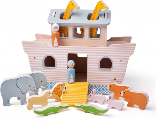 Дървена играчка Ноев ковчег от Bigjigs Toys