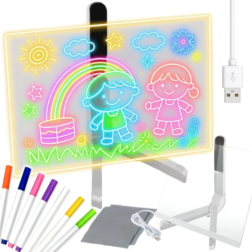 Glowing drawings and messages