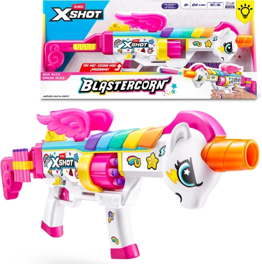 X-SHOT Blastercorn Series 1 Rizz – детски пянен бластер (24 стрели)