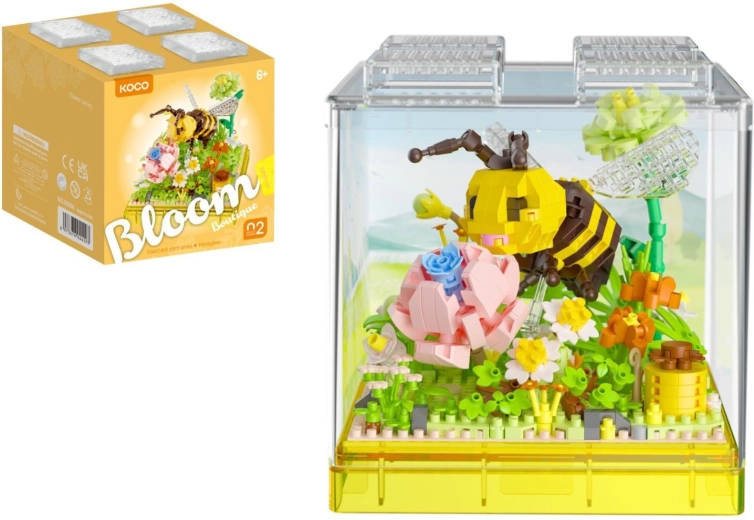 KOCO Mini Bee Building Set in a Transparent Box, 688 Pieces