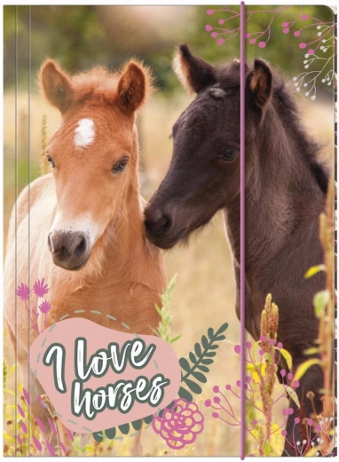 Derform notebook folder with horse motif A4