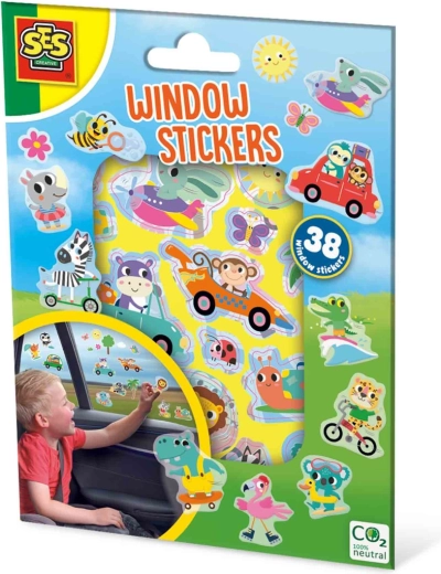 Travel Game Window Stickers Mix, 38 Pieces
