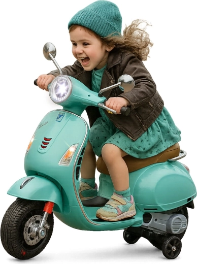 Children's electric ride-on Vespa GTS 125, mint green