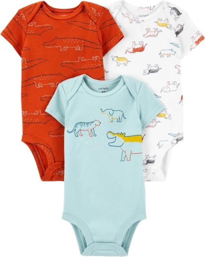 Carter’s baby short-sleeve bodysuit Dino, 3-pack, size 56 (NB)