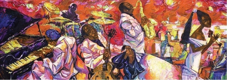 Панорамни пъзел ART PUZZLE Цветовете на джаза 1000 части