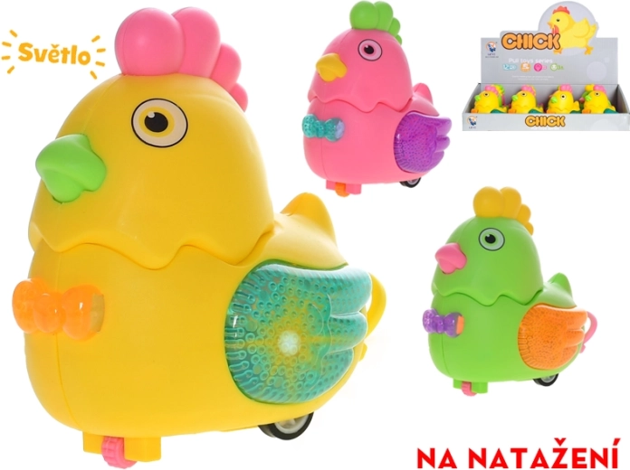 Wind-up Chick 10 cm with Light (mix of 3 colors)